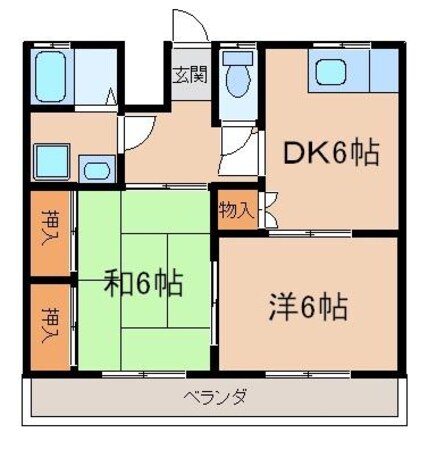 サンライズコーポの物件間取画像